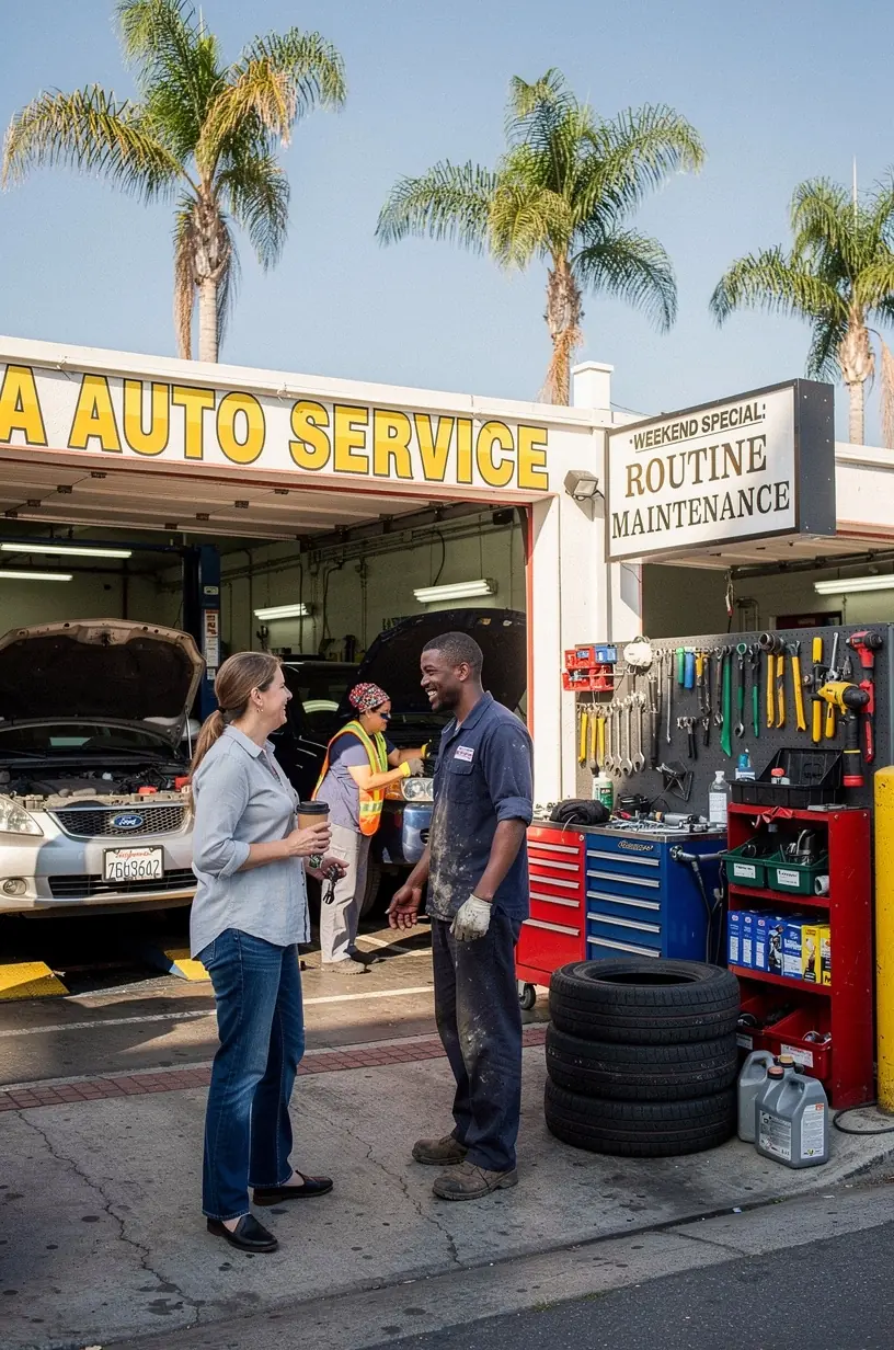 Mechanic conducting routine oil change service on a modern car to ensure optimal engine performance.
